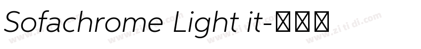 Sofachrome Light it字体转换
